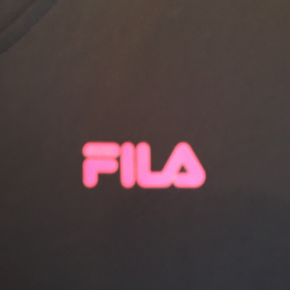 Fila Women's Black Tee with Pink Logo - Picture 3 of 10